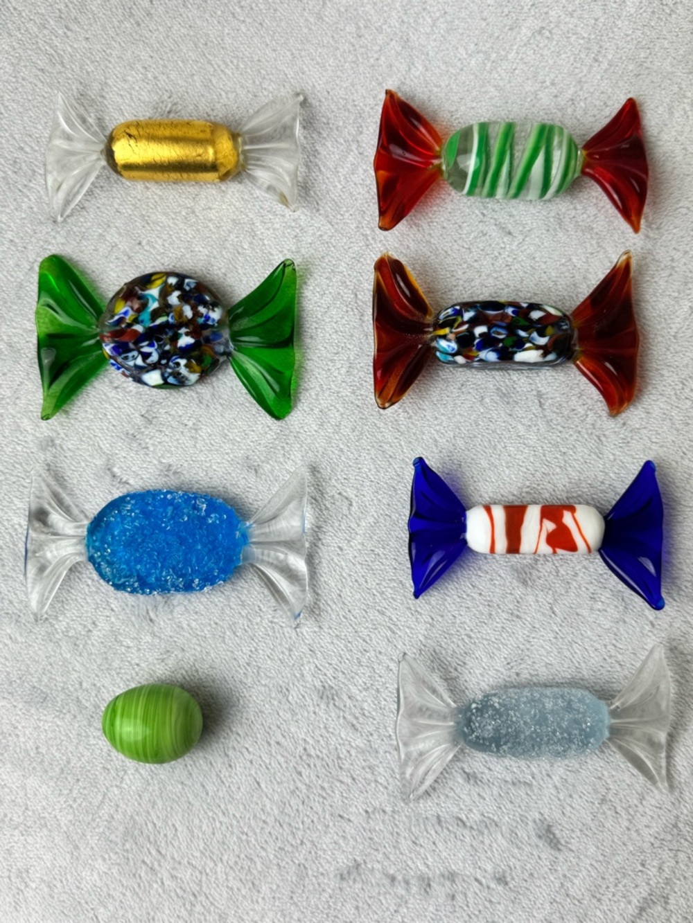 Large Vintage Venetian Glass Candies and Olive